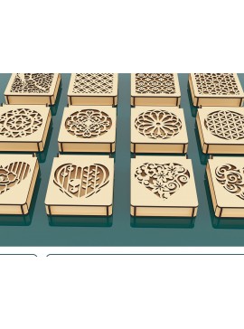 Intra απο ξύλο plywood  Χρώμα wenge 3mm-4mm πάχος - Διακοσμητικό Ξύλινο Κουτί Δώρου Κοπή Laser Δίασταση 110x100 cm INTRAFABR-114206724