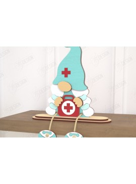 Σετ των 2 Intra απο ξύλο plywood  Χρώμα wenge 3mm-4mm πάχος - Διακοσμητικό Ξύλινο Gnome Κοπή Laser | CNC Δίασταση 20x20 cm INTRAFABR-114207150