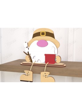 Σετ των 2 Intra απο ξύλο plywood  Χρώμα wenge 3mm-4mm πάχος - Διακοσμητικό Ξύλινο Gnome Κοπή Laser | CNC Δίασταση 20x20 cm INTRAFABR-114207380