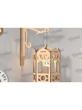 Intra απο ξύλο plywood  Χρώμα wenge 3mm-4mm πάχος - Διακοσμητικό Ξύλινο Επιτοίχιο Φωτιστικό Κοπής Laser Δίασταση 30x20 cm INTRAFABR-94251135