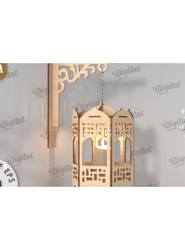 Intra απο ξύλο plywood  Χρώμα wenge 3mm-4mm πάχος - Διακοσμητικό Ξύλινο Επιτοίχιο Φωτιστικό Κοπής Laser Δίασταση 30x20 cm INTRAFABR-94250503