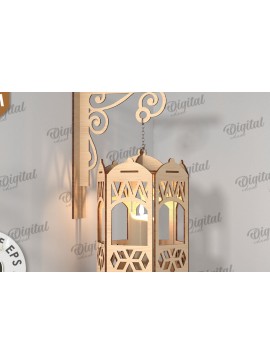 Intra απο ξύλο plywood  Χρώμα wenge 3mm-4mm πάχος - Διακοσμητικό Ξύλινο Επιτοίχιο Φωτιστικό Κοπής Laser Δίασταση 30x20 cm INTRAFABR-99394296