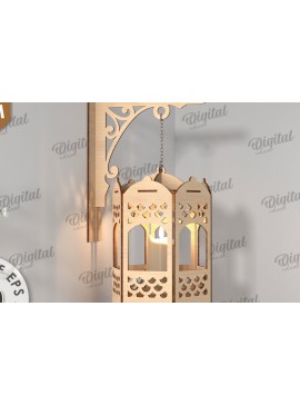 Intra απο ξύλο plywood  Χρώμα wenge 3mm-4mm πάχος - Διακοσμητικό Ξύλινο Επιτοίχιο Φωτιστικό Κοπής Laser Δίασταση 30x20 cm INTRAFABR-101664093