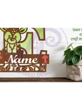 Intra απο ξύλο plywood  Χρώμα wenge 3mm-4mm πάχος - Μονόγραμμα με κεφαλαίο ελάφι Επιστολή E Δίασταση 30x20 cm INTRAFABR-118960981