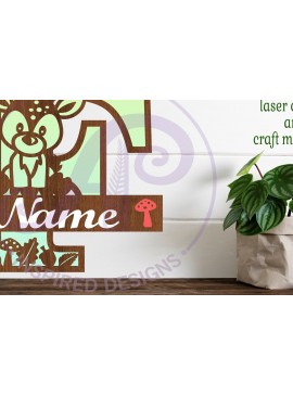 Intra απο ξύλο plywood  Χρώμα wenge 3mm-4mm πάχος - Μονόγραμμα με κεφαλαίο ελάφι Επιστολή F Δίασταση 30x20 cm INTRAFABR-118961036