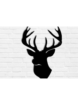 Intra απο ξύλο plywood  Χρώμα wenge 3mm-4mm πάχος - Deer Head Metal Wall Art Δίασταση 40x50 cm INTRAFABR-114246660