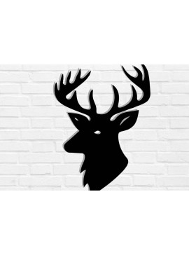 Intra απο ξύλο plywood  Χρώμα wenge 3mm-4mm πάχος - Deer Head Metal Wall Art Δίασταση 40x50 cm INTRAFABR-114246699