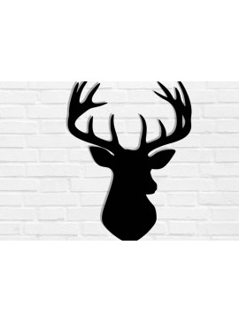 Intra απο ξύλο plywood  Χρώμα wenge 3mm-4mm πάχος - Deer Head διακόσμηση τοίχου Δίασταση 40x50 cm INTRAFABR-114246653