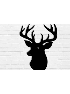 Intra απο ξύλο plywood  Χρώμα wenge 3mm-4mm πάχος - Deer Head διακόσμηση τοίχου Δίασταση 40x50 cm INTRAFABR-72009028