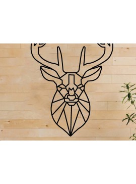 Intra απο ξύλο plywood  Χρώμα wenge 3mm-4mm πάχος - κοπής λέιζερ κυνηγιού ελαφιού, τέχνη τοίχου Δίασταση 40x50 cm INTRAFABR-100749865