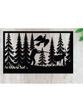 Intra απο ξύλο plywood  Χρώμα wenge 3mm-4mm πάχος - Κυνήγι ελαφιών ές επιγραφές Επιγραφές λέιζερ Δίασταση 40x50 cm INTRAFABR-113650742