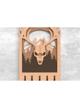 Intra απο ξύλο plywood  Χρώμα wenge 3mm-4mm πάχος - Κλειδιά κρανίου ελαφιού Δίασταση 30x20 cm INTRAFABR-109665223