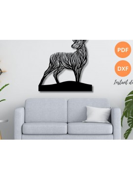 Intra απο ξύλο plywood  Χρώμα wenge 3mm-4mm πάχος - κοπής με λέιζερ Deer Wall Art DFX Δίασταση 40x50 cm INTRAFABR-109665308