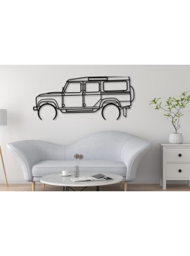 Σετ των 2 Intra απο ξύλο plywood  Χρώμα wenge 3mm-4mm πάχος - Defender 110 Car Silhouette Δίασταση 20x20 cm INTRAFABR-88205065