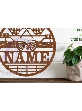 Intra απο ξύλο plywood  Χρώμα wenge 3mm-4mm πάχος - Πινακίδα ονόματος Derby Cars Demolition Δίασταση 30x20 cm INTRAFABR-114060260