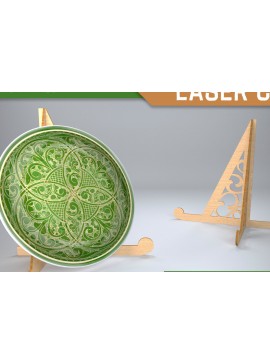 Intra απο ξύλο plywood  Χρώμα wenge 3mm-4mm πάχος - Σχεδιασμός . Easel Stands Δίασταση 30x20 cm INTRAFABR-120840333