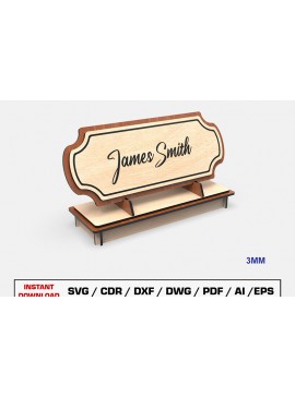 Intra απο ξύλο plywood  Χρώμα wenge 3mm-4mm πάχος - κοπής λέιζερ πινακίδας γραφείου Δίασταση 30x20 cm INTRAFABR-122676727