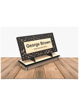 Intra απο ξύλο plywood  Χρώμα wenge 3mm-4mm πάχος - κοπής λέιζερ πινακίδας γραφείου Δίασταση 30x20 cm INTRAFABR-120840326