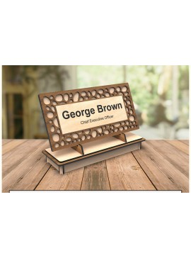 Intra απο ξύλο plywood  Χρώμα wenge 3mm-4mm πάχος - κοπής λέιζερ πινακίδας γραφείου Δίασταση 30x20 cm INTRAFABR-98279790