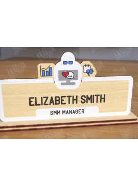 Intra απο ξύλο plywood  Χρώμα wenge 3mm-4mm πάχος - Επιτραπέζιο πινακίδα κοπής με λέιζερ | Πινακίδα ονόματος Δίασταση 30x20 cm INTRAFABR-98521494