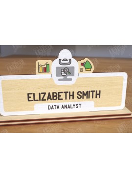 Intra απο ξύλο plywood  Χρώμα wenge 3mm-4mm πάχος - Επιτραπέζιο πινακίδα κοπής με λέιζερ | Πινακίδα ονόματος Δίασταση 30x20 cm INTRAFABR-123772092