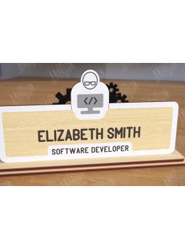 Intra απο ξύλο plywood  Χρώμα wenge 3mm-4mm πάχος - Επιτραπέζιο πινακίδα κοπής με λέιζερ | Πινακίδα ονόματος Δίασταση 30x20 cm INTRAFABR-123772068