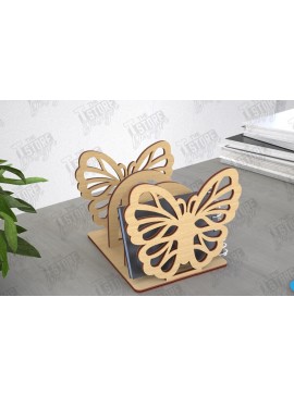 Intra απο ξύλο plywood  Χρώμα wenge 3mm-4mm πάχος - Οργανωτής γραφείου | Σχήμα πεταλούδας | CNC Δίασταση 30x20 cm INTRAFABR-97783063