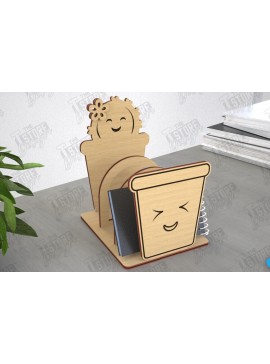 Intra απο ξύλο plywood  Χρώμα wenge 3mm-4mm πάχος - Οργανωτής γραφείου | Cactus Shape |Οργανωτής Δίασταση 30x20 cm INTRAFABR-97783081