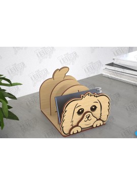 Intra απο ξύλο plywood  Χρώμα wenge 3mm-4mm πάχος - Οργανωτής γραφείου | Σχήμα σκύλου | Διοργανωτής Δίασταση 30x20 cm INTRAFABR-98973292