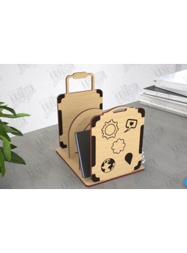 Intra απο ξύλο plywood  Χρώμα wenge 3mm-4mm πάχος - Οργανωτής γραφείου | Σχήμα βαλίτσας | CNC Δίασταση 30x20 cm INTRAFABR-96053756