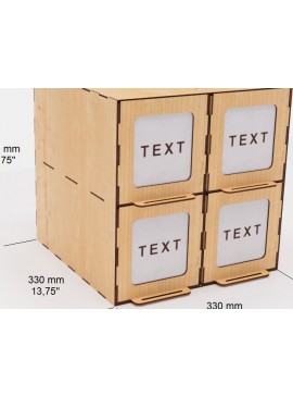 Intra απο ξύλο plywood  Χρώμα wenge 3mm-4mm πάχος - Desktop Organizer Συρτάρια Απο Δίασταση 30x20 cm INTRAFABR-95797385