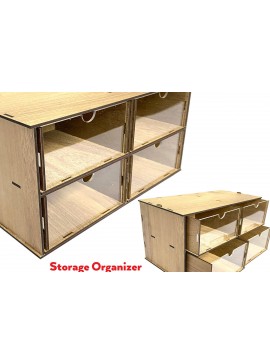 Intra απο ξύλο plywood  Χρώμα wenge 3mm-4mm πάχος - Desktop Organizer , Hobby Storage Box Δίασταση 15x30 cm INTRAFABR-123621044