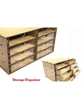 Intra απο ξύλο plywood  Χρώμα wenge 3mm-4mm πάχος - Desktop Organizer , Hobby Storage Box Δίασταση 15x30 cm INTRAFABR-123627205