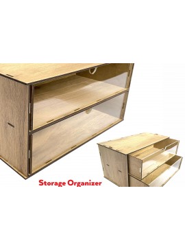 Intra απο ξύλο plywood  Χρώμα wenge 3mm-4mm πάχος - Desktop Organizer , Hobby Storage Box Δίασταση 15x30 cm INTRAFABR-123434418