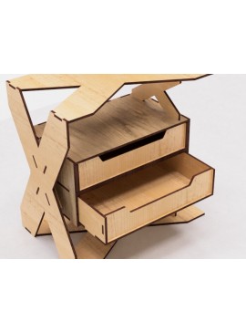 Intra απο ξύλο plywood  Χρώμα wenge 3mm-4mm πάχος - Organizer επιφάνειας εργασίας με ραφιού Δίασταση 30x20 cm INTRAFABR-123434427