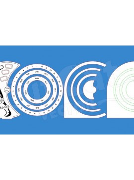 Σετ των 2 Intra απο ξύλο plywood  Χρώμα wenge 3mm-4mm πάχος - Επιτραπέζιο Διαρκές Ημερολόγιο για Μπέιζμπολ Δίασταση 4x4 cm INTRAFABR-100934607