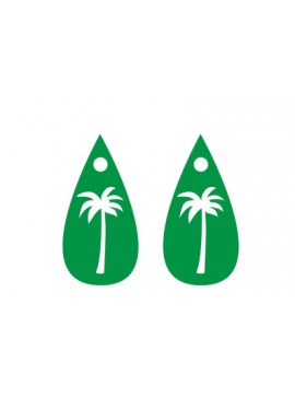 Σετ των 3 Intra απο ξύλο plywood  Χρώμα wenge 3mm-4mm πάχος - Λεπτομερής φοίνικας για σκουλαρίκια κομμένα με λέιζερ Δίασταση 3x3 cm INTRAFABR-110668674