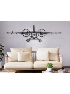 Σετ των 2 Intra απο ξύλο plywood  Χρώμα wenge 3mm-4mm πάχος - Αεροσκάφος DHC-6 Twin Otter Δίασταση 20x20 cm INTRAFABR-85984313