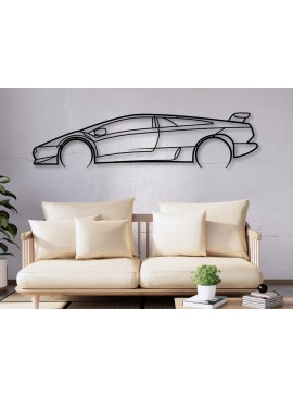 Σετ των 2 Intra απο ξύλο plywood  Χρώμα wenge 3mm-4mm πάχος - Diablo Car Silhouette Dxf Δίασταση 20x20 cm INTRAFABR-85984563