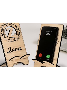 Σετ των 2 Intra απο ξύλο plywood  Χρώμα wenge 3mm-4mm πάχος - Ψηφιακό Laser Letter Z Monogram Hold Δίασταση 20x20 cm INTRAFABR-109736846