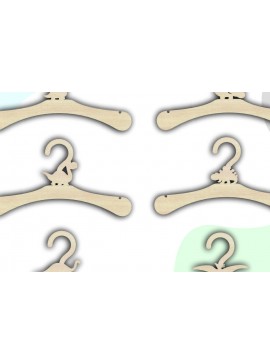 Σετ των 2 Intra απο ξύλο plywood  Χρώμα wenge 3mm-4mm πάχος - Dino Baby Hangers , Κρεμάστρα Δίασταση 20x20 cm INTRAFABR-79646476