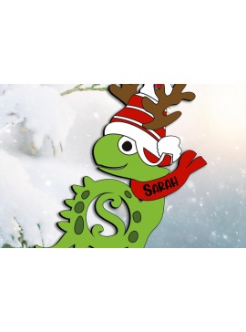 Σετ των 2 Intra απο ξύλο plywood  Χρώμα wenge 3mm-4mm πάχος - Χριστουγεννιάτικο στολίδι Dino Letter S Δίασταση 6x6 cm INTRAFABR-74399205