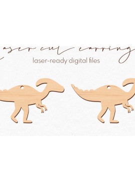 Σετ των 3 Intra απο ξύλο plywood  Χρώμα wenge 3mm-4mm πάχος - Σκουλαρίκια Dinosaur Silhouette | Δίασταση 3x3 cm INTRAFABR-116818078