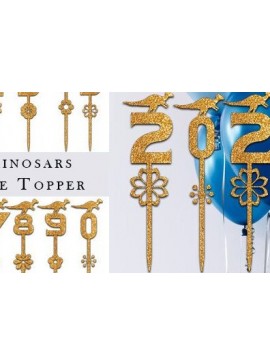 Intra απο ξύλο plywood  Χρώμα wenge 3mm-4mm πάχος - Dinosaurs Cake Topper Number Design Δίασταση 30x30 cm INTRAFABR-121423253