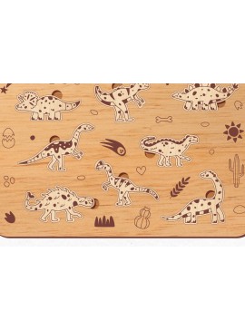 Intra απο ξύλο plywood  Χρώμα wenge 3mm-4mm πάχος - Dinosaurs Kids Puzzle | με λέιζερ Δίασταση 30x20 cm INTRAFABR-83144257