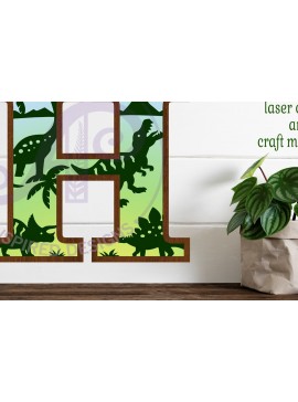 Intra απο ξύλο plywood  Χρώμα wenge 3mm-4mm πάχος - Dinosaurs Large H Wall Letter 3 Layer Δίασταση 30x20 cm INTRAFABR-65775758