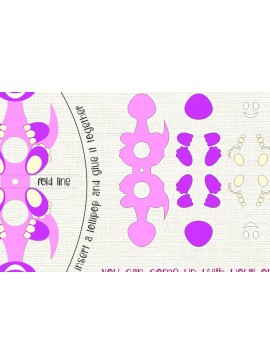 Intra απο ξύλο plywood  Χρώμα wenge 3mm-4mm πάχος - Πρότυπο Diplodocus - Lollipop Holder Δίασταση 30x20 cm INTRAFABR-84108903
