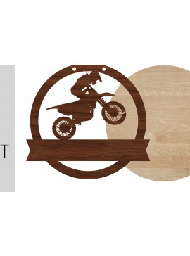 Σετ των 2 Intra απο ξύλο plywood  Χρώμα wenge 3mm-4mm πάχος - Dirt Bike Welcome Sign and Blank Δίασταση 20x20 cm INTRAFABR-84108956