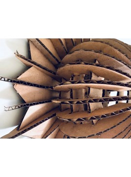 Intra απο ξύλο plywood  Χρώμα wenge 3mm-4mm πάχος - Ντίσκο Αμπαζούρ με λέιζερ Δίασταση 30x20 cm INTRAFABR-84108614