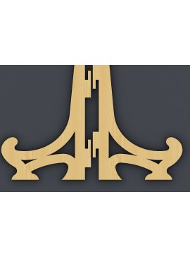 Σετ των 2 Intra απο ξύλο plywood  Χρώμα wenge 3mm-4mm πάχος - Πλαίσιο πιάτων, Πιατοθήκη Σχέδια κοπής με λέιζερ Δίασταση 20x20 cm INTRAFABR-109774475